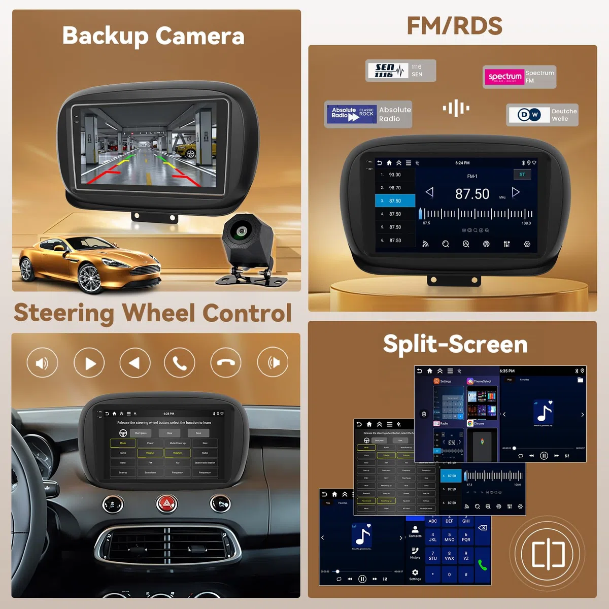 Fiat 500x radio samochodowe Fiat 500x radio samochodowe Fiat 500x Fiat 500x 2014 2015 2016 2017 2018 2019 2020 9-calowy ekran Fiat 500x nawigacja samochodowa Fiat 500x carplay Fiat 500x radio samochod