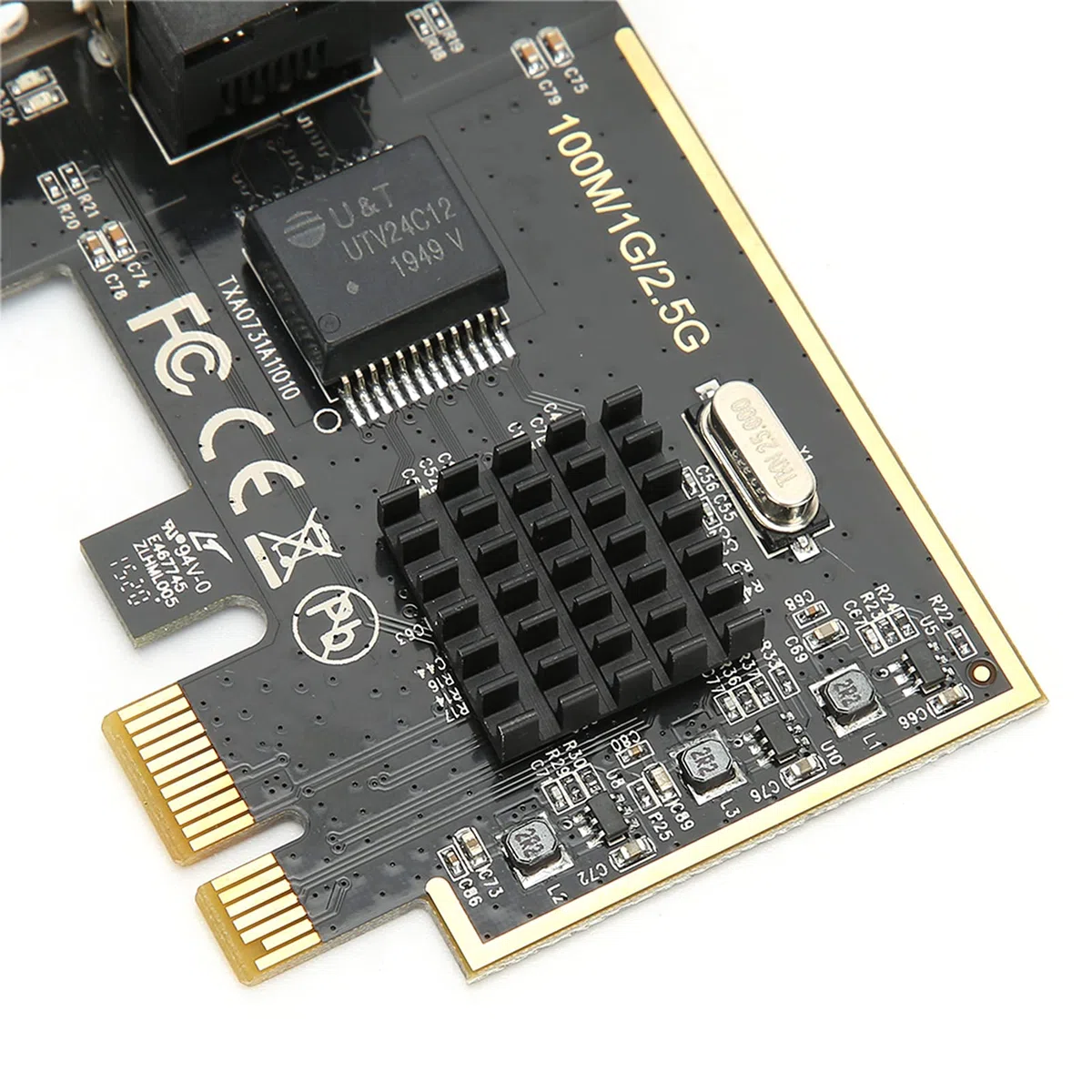 Aramox Gigabitowa Karta Sieciowa PCIE Adapter Sieciowy 2.5G RJ45 dla RTL8125, Obsługuje Pełny i Półdupleksowy, Projekt Rozpraszania Ciepła dla Komputerów Stacjonarnych 7 8 10