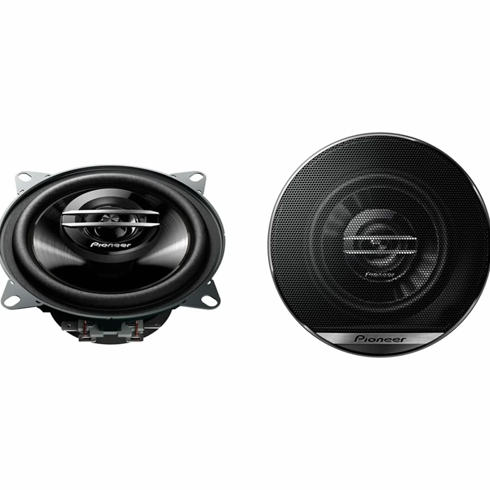 Pioneer TS-G1020F 2-drożny głośnik współosiowy do samochodów (210 W), 10 cm, mocny dźwięk, membrana IMPP zapewnia optymalny bas, moc znamionowa 30 W, głębokość zabudowy 43 mm, czarny, 2 głośniki
