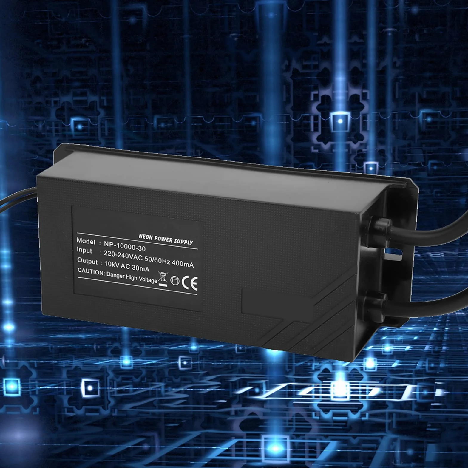 Elektroniczny Transformator Neonowy, Zasilacz do Szklanego Neonu, z Certyfikatem UL i CSA 10KV 30mA 10000V do Oświetlenia Neonowego