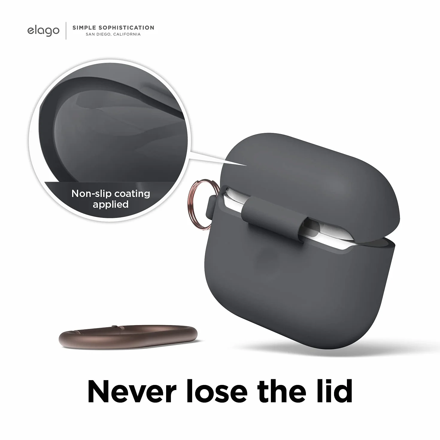 Elago Airpods 3 Etui do zawieszenia - ciemnoszare
