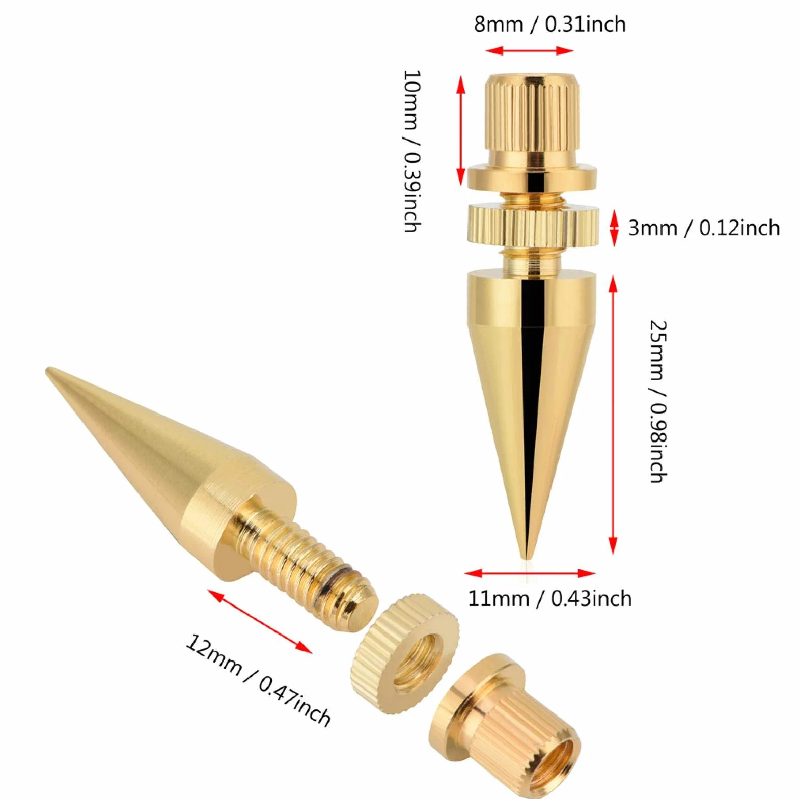 Zestaw głośników miedzianych, 8 par Wzmacniacz audio CD 6 x 36 mm Izolacja gramofonu Stojak Stożek + poduszka podstawy Nóżki odporne na wstrząsy Mata wzmacniająca Głośnik Sprzęt HiFi