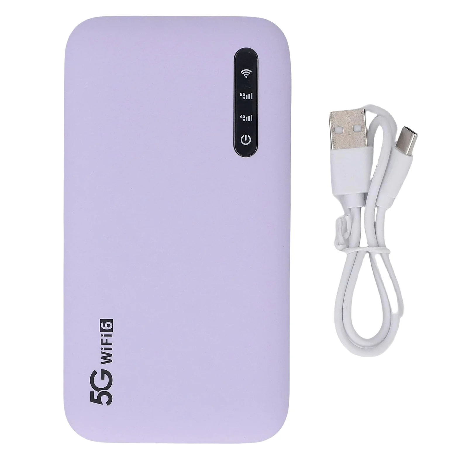5G Mobilny Hotspot WiFi 6 Router Podróżny z baterią 6100mAh i Gniazdem Nano SIM Obsługa 16 urządzeń 2,77 Gb/s Prędkość IP67 Fioletowy