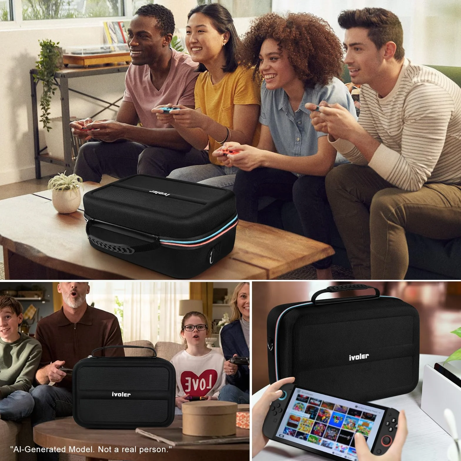 Ivoler torba Kompatybilna z Nintendo Switch 2 Model 2025, Deluxe Twarda torba na przenoszenie, ochronna, przenośna osłona, etui ochronne na konsolę Switch 2, i inne akcesoria