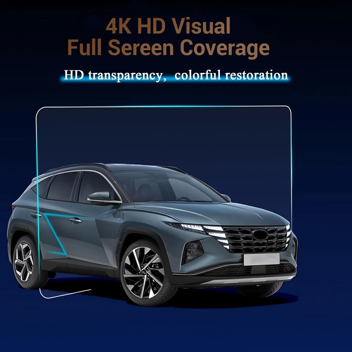YEE PIN Kompatybilny z Hyundai Tucson NX4 2021-2024, szkło hartowane 9H, folia ochronna na wyświetlacz, akcesoria Hyundai (nawigacja + ochrona wyświetlacza deski rozdzielczej + folia klimatyzacji)