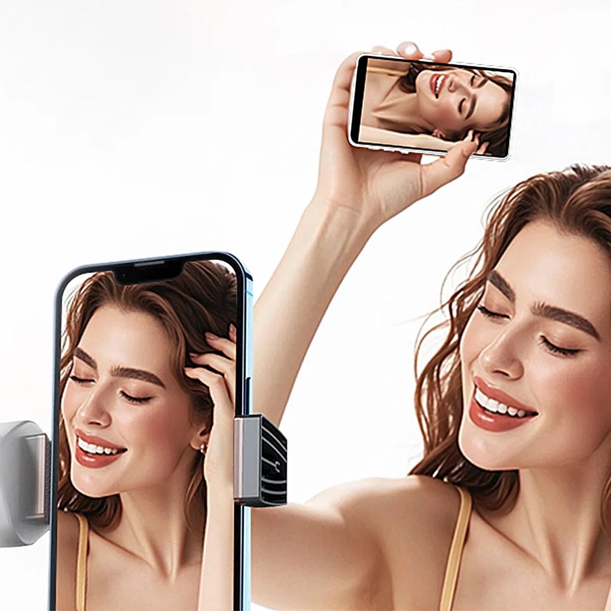 Ekran Monitora Do Vloga I Selfie Telefonem Monitor Selfie Z Tyłu Aparatu Do | Przenośne Akcesoria do Smartfonów do Nagrywania Wideo, Robienia Zdjęć, Streamingu na Żywo i Tworzenia