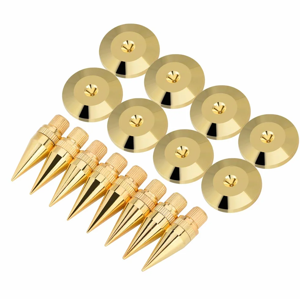 Zestaw głośników miedzianych, 8 par Wzmacniacz audio CD 6 x 36 mm Izolacja gramofonu Stojak Stożek + poduszka podstawy Nóżki odporne na wstrząsy Mata wzmacniająca Głośnik Sprzęt HiFi