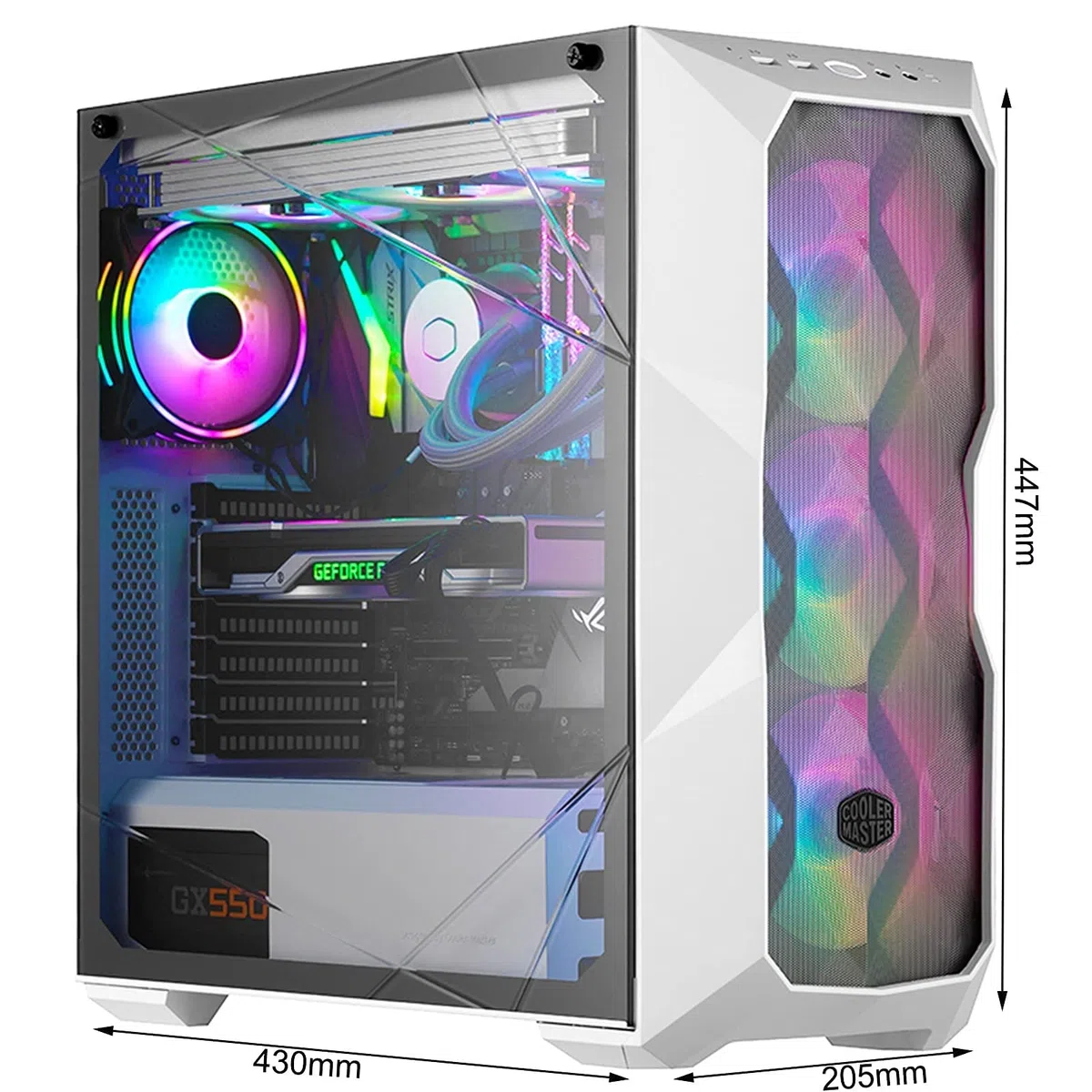 Gra Komputerowa Case, Mini-ITX, Micro-ATX, ATX, SSI CEB, E-ATX Case Gry, 3D Pełna Przezroczysta Panel Boczny, USB3.0 / USB 2.0, Chłodzenie Pomocy Technicznej(B)