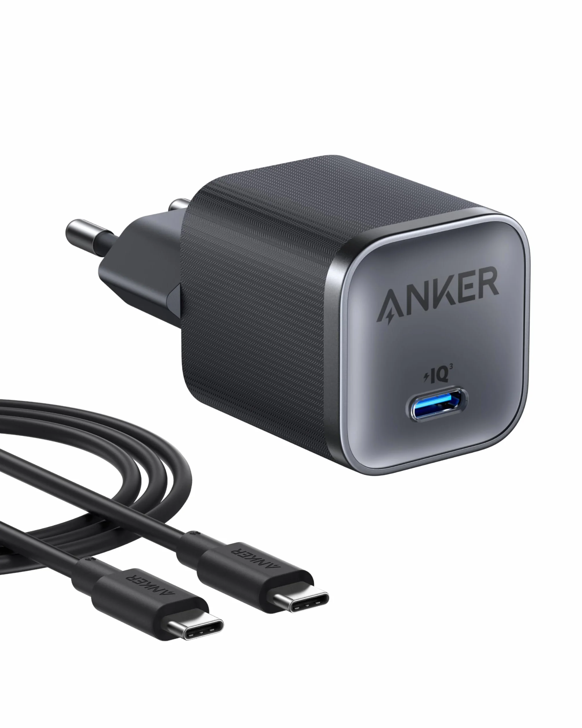 Szybka ładowarka USB-C Anker Nano 45 W, kompaktowa ładowarka USB typu C do urządzeń, takich jak Samsung Galaxy S25 Ultra/S24 Series, iPhone 17, MacBook, iPad (w zestawie kabel o długości 1,8 m)