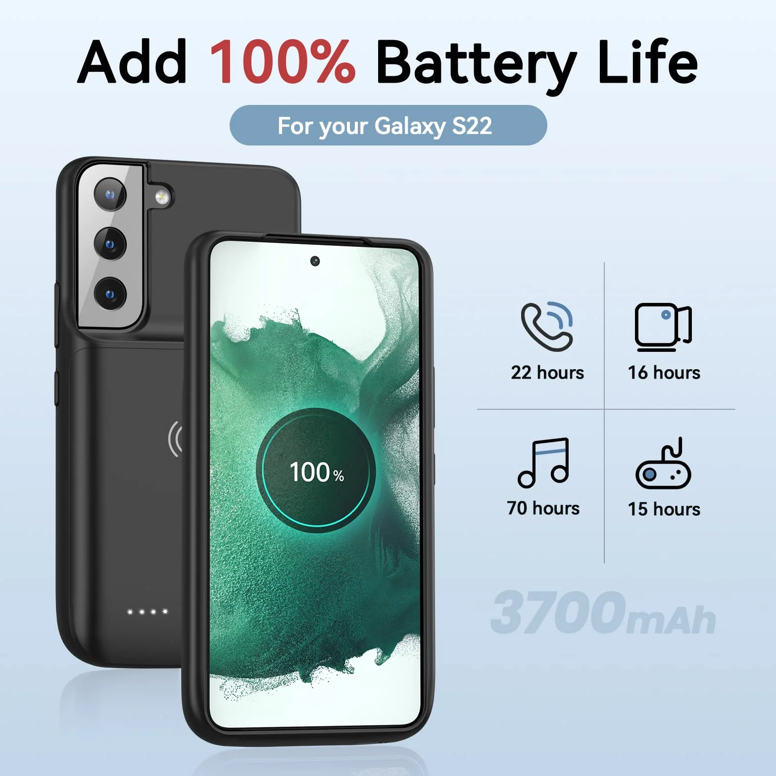 Przenośna ładowarka baterii etui 4700 mAh do Galaxy S22 6,1 cala