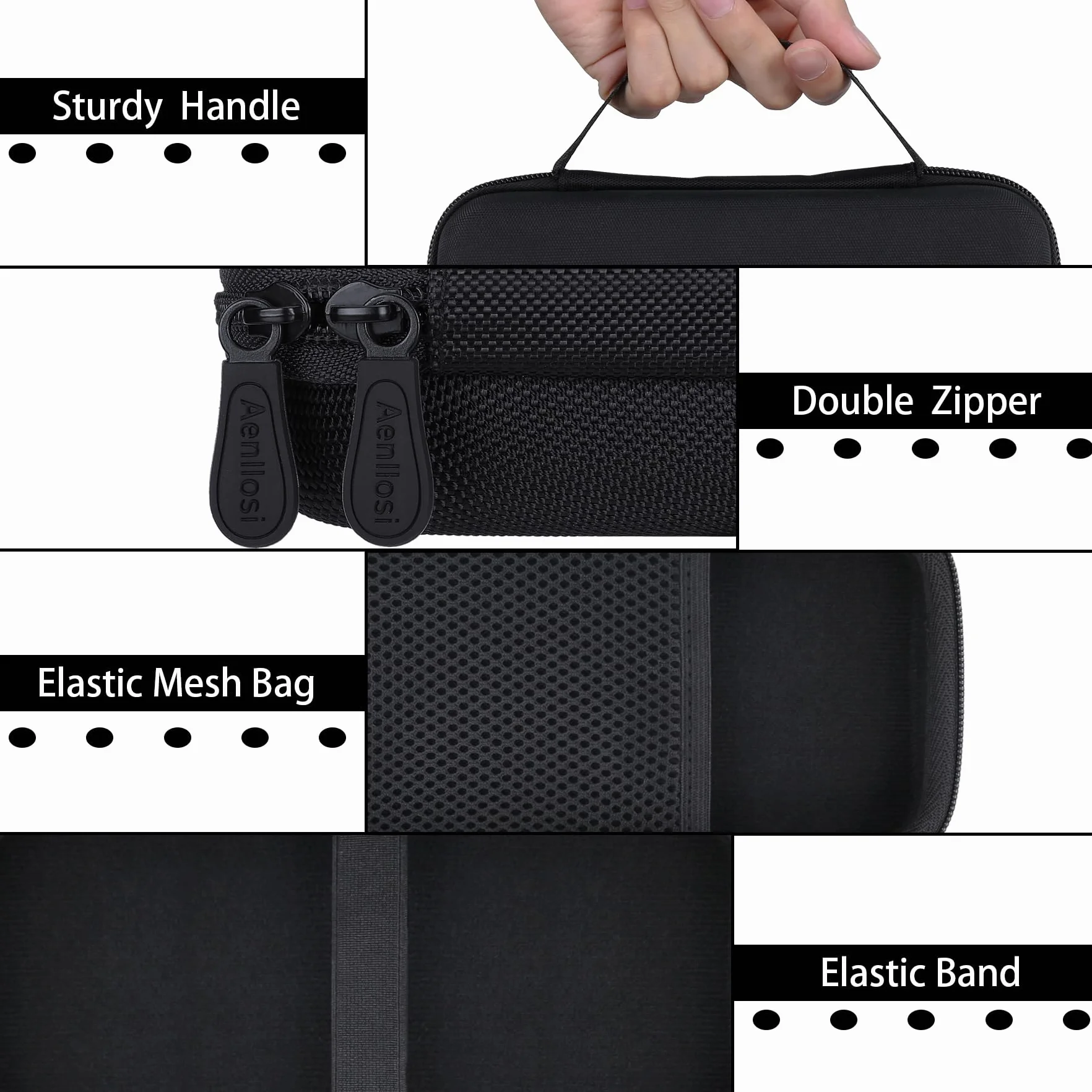 Aenllosi twarde etui ochronne do ASUS ROG Tessen Mobile Controller, czarne