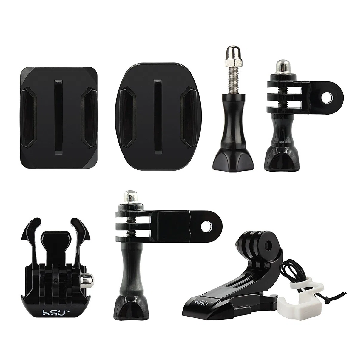 HSU Mocowanie kasku do GoPro, samoprzylepny uchwyt na kask z 3M do Hero 12/11/10/9/8/7/6/5/4/3 i innych kamer sportowych
