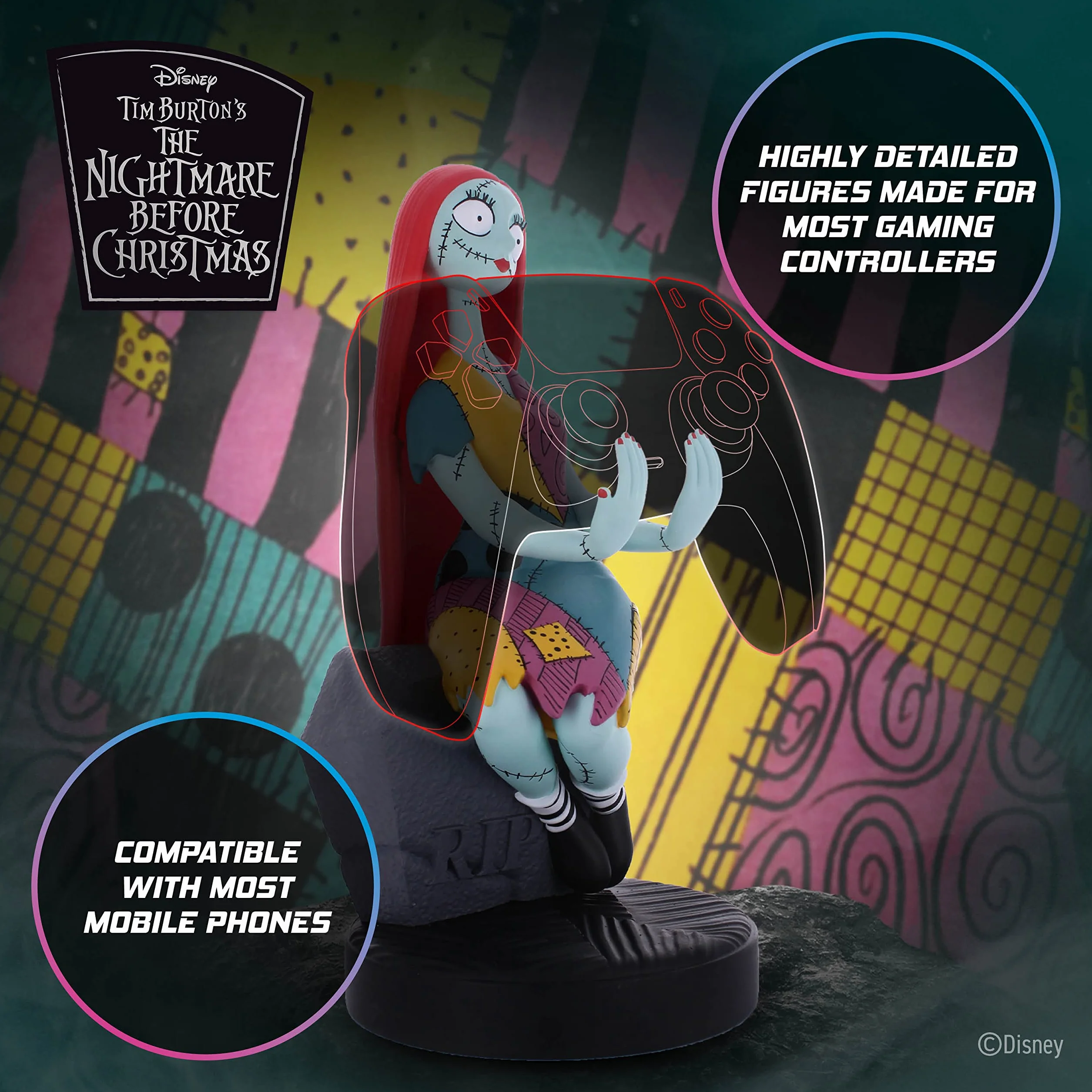 Cable Guys Disney Nightmare Before Christmas Sally Gaming Accessories Phone Holder for Xbox PlayStation Nintendo Switch