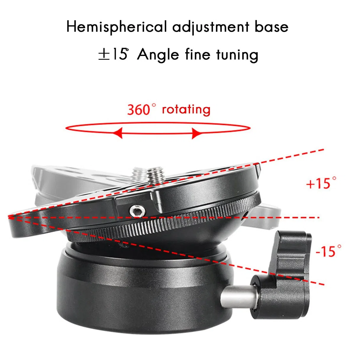 2X DY-60N Tripod Head Levelling Base Adjusting Plate with Bubble Level for DSLR Camera