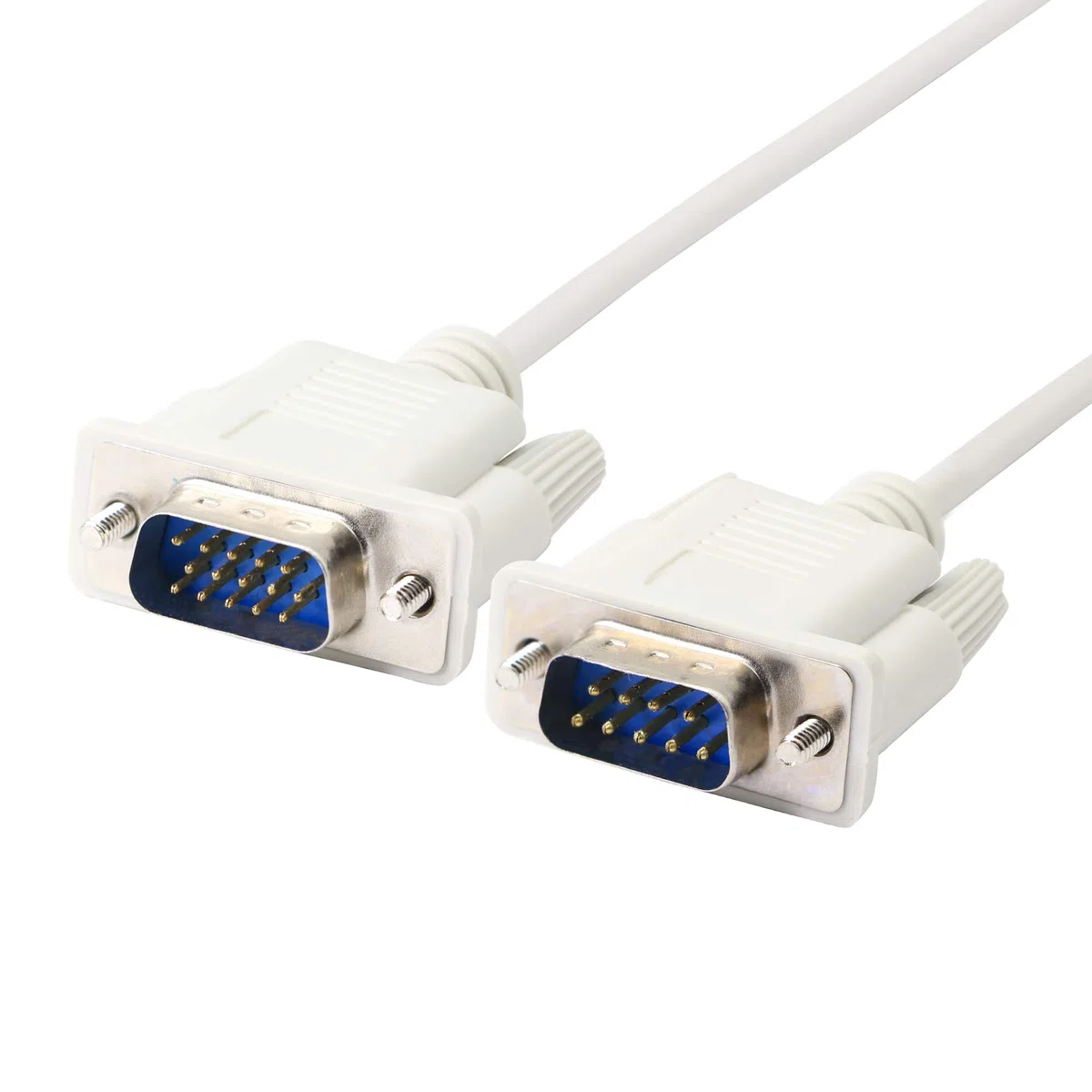 DB9 do VGA kabel DB9 9-pinowy męski na VGA wideo 15-pinowy męski kabel szeregowy RS232 do VGA kabel przejściowy, do komputera, drukarek, skanerów (1,4 m)