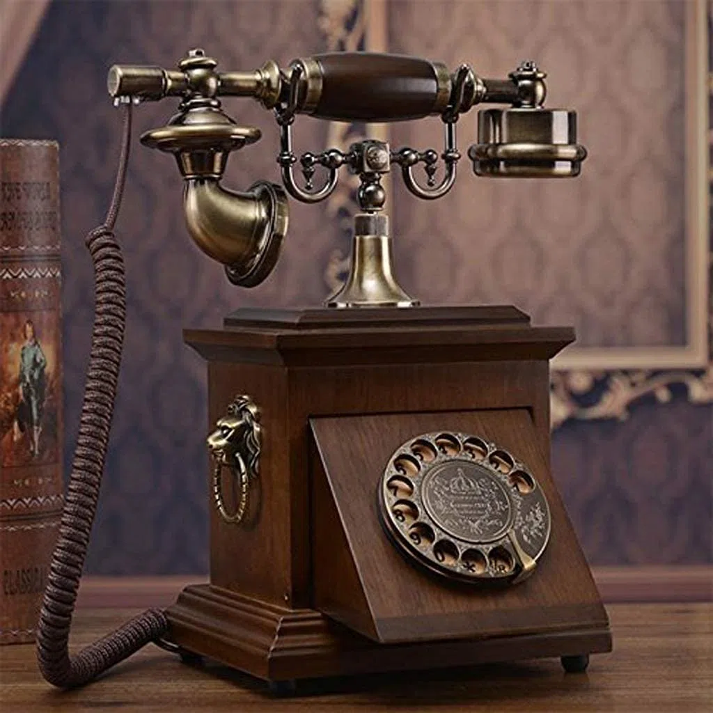Telefon retro - stacjonarny cyfrowy telefon vintage Klasyczny europejski telefon stacjonarny retro z kablem do domu, hotelu, biura, wystroju