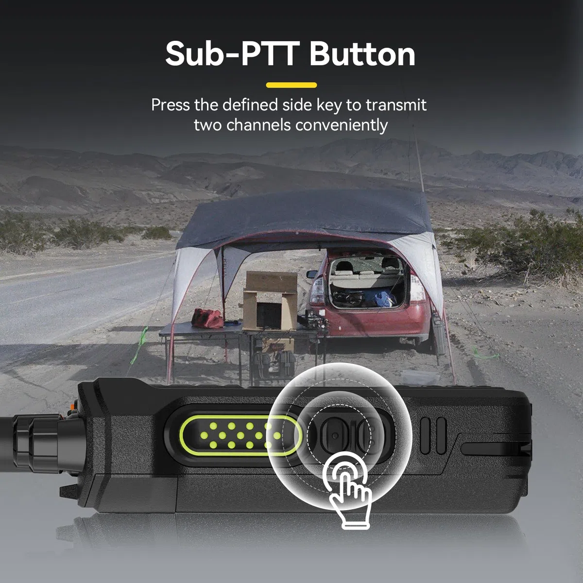 Retevis Ailunce HA1UV Ham Radio, Dwupasmowy, Dwukierunkowy, Wodoodporny IP67, Akumulator 2800 mAh, ładowalny przez USB-C Radiotelefon Amatorski do Ratownictwa, Wydarzenie Amatorskie w pliku (2 Szt.)