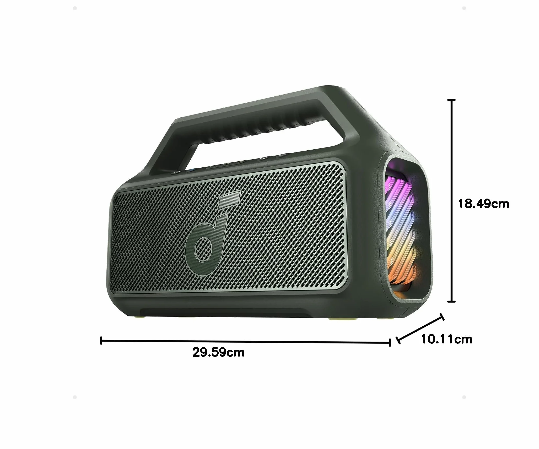 soundcore Boom 2 Głośnik zewnętrzny(odnowiony),80W,Subwoofer, BassUp 2.0, Czas odtwarzania 24 godz,Wodoodporność IPX7, Pływający,Światła RGB,USB-C,Niestandardowy korektor, Bluetooth 5.3