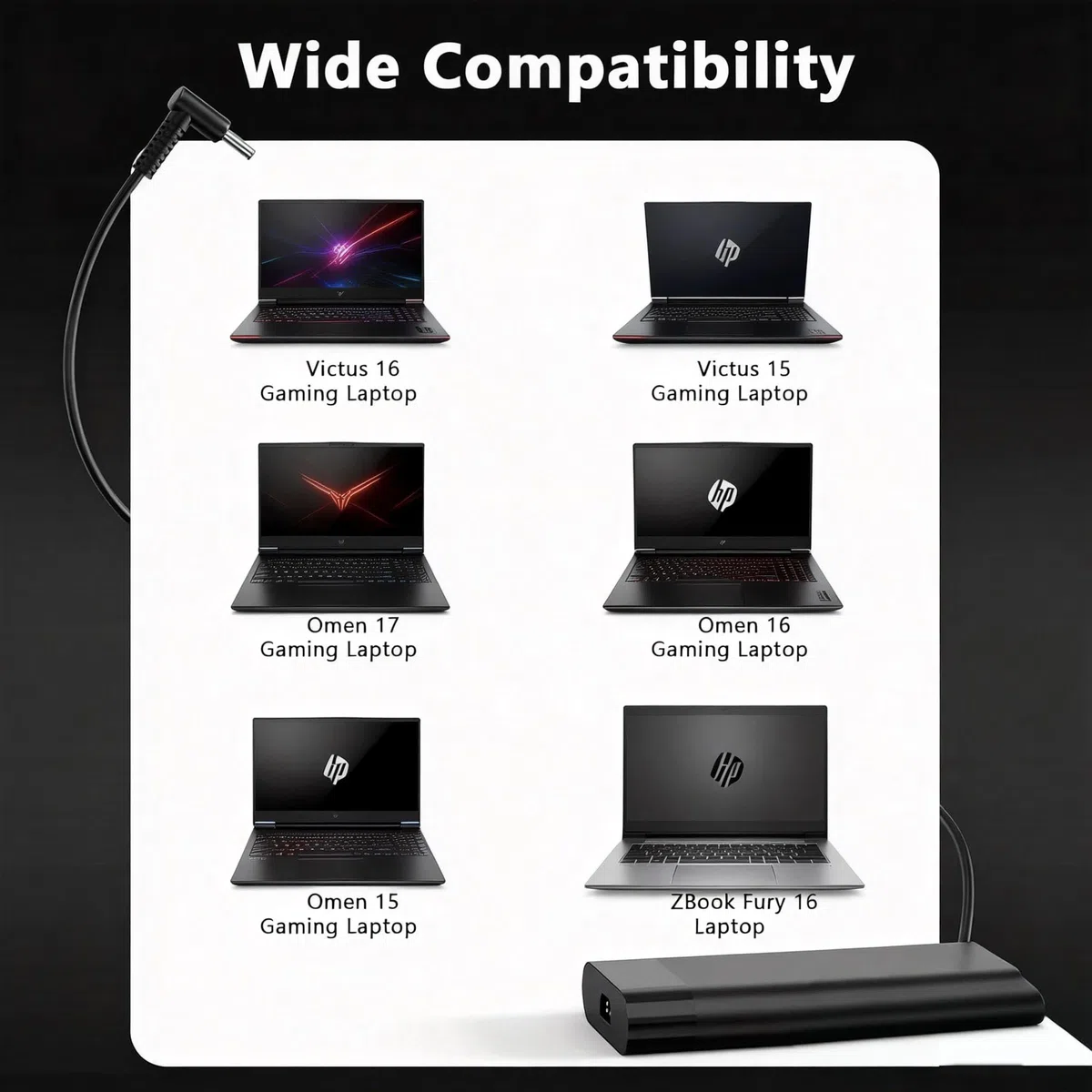 Ładowarka 280 W kompatybilna z HP Omen 16 | 16-wf0097nr, 16-wf1077nr, 16-xf0087nr, ZBook Fury 16 G8 G9 G10 ZBook Studio 16 A280A011P TPN-CA26 TPN-A27 Gaming Laptop