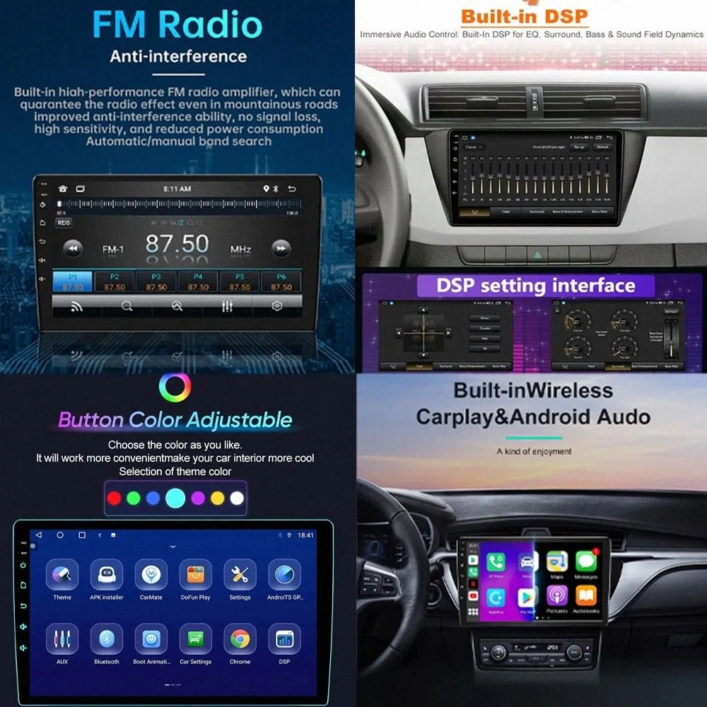 Car Multimedia Player dla Hyundai NF 2004-2008 9 Inch Android 15 Car Navigation with Gps Wifi Bt Fm For, 8 Core 8G+128G