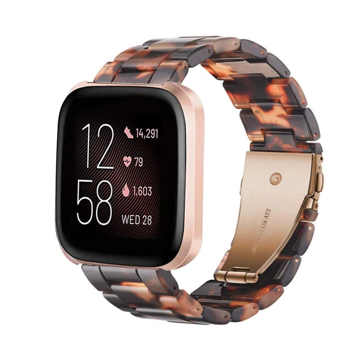 Ayeger pasek zastępczy do smartwatcha Fitbit Versa/Versa 2/Special/Lite Edition, modna bransoletka z żywicy dla kobiet i mężczyzn, bransoletka zastępcza, metalowa klamra ze stali nierdzewnej w kolorze