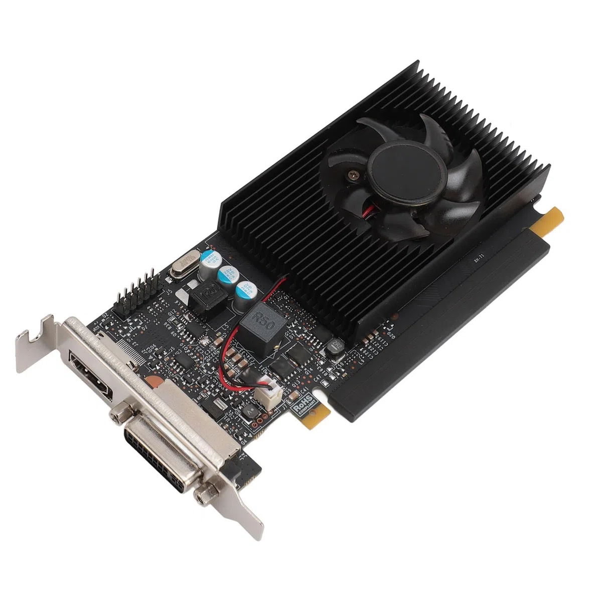 VBESTLIFE Karta Graficzna GT730 4 GB, 64-bitowy Procesor Graficzny DDR3, Karta Graficzna do Gier PCIE 2.0 16X, do Komputera Stacjonarnego