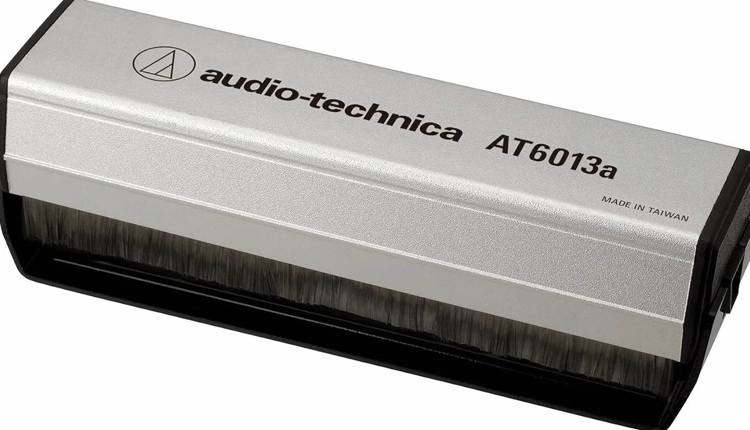 Audio Technica AT6013A Carbon Fiber Dual Action Anti-Static Record Cleaner Brush (Silver/Black)