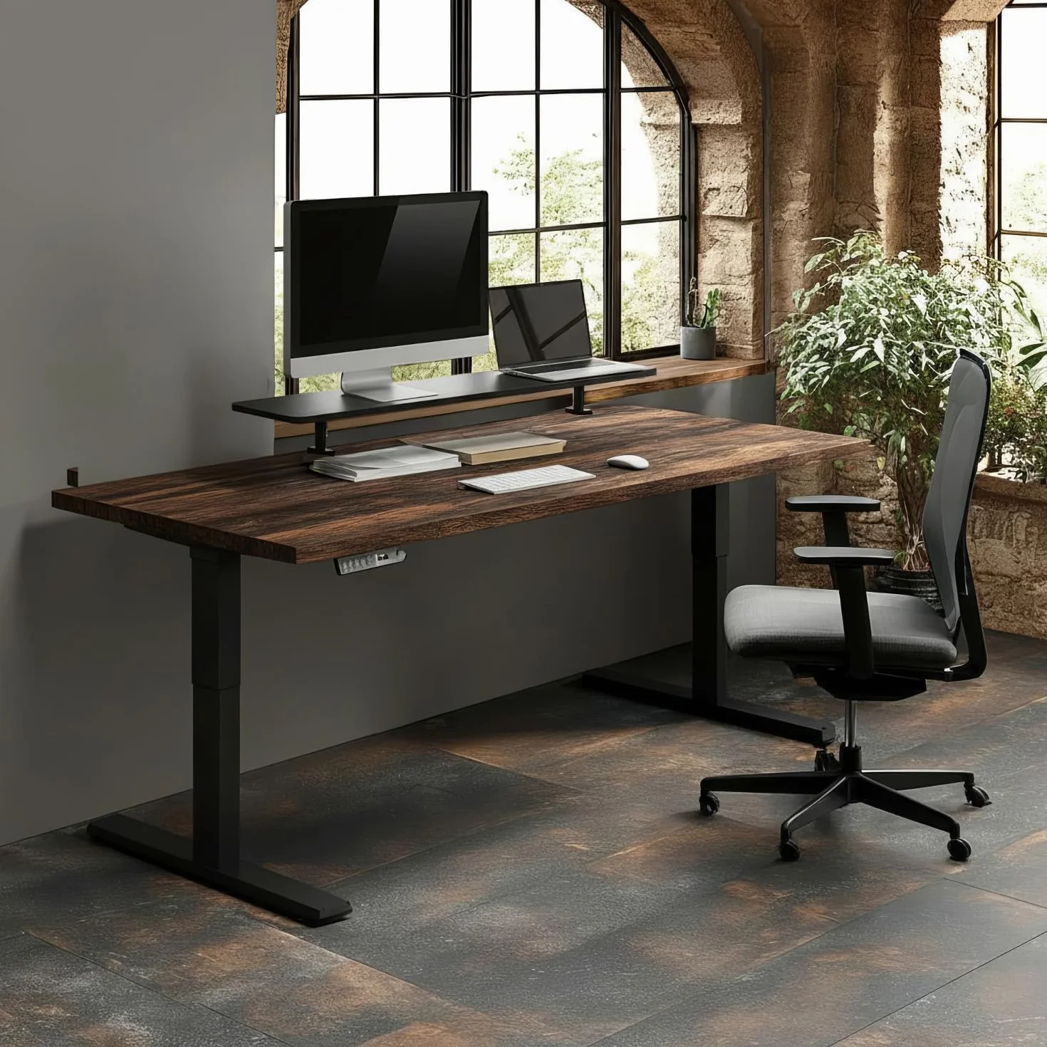 ER-409 Podstawa Pod Monitor, Ergonomiczna Platforma, Podstawka Pod Drukarkę, Laptopa Z Miejscami Na Kable, Do Komputerów, Notebooków, Półka Na Ekrany od 13 do 32cali, Waga Max. 20kg
