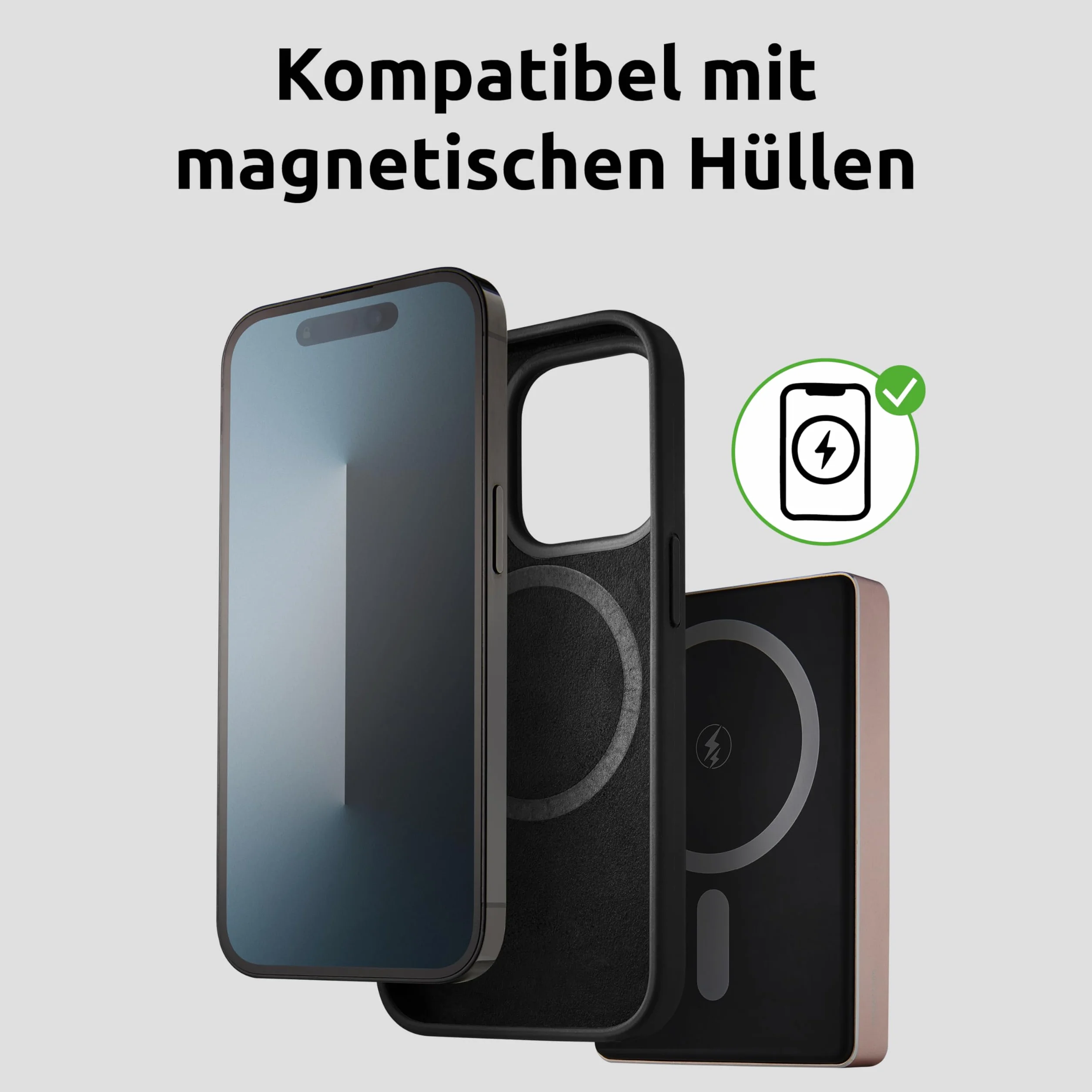 Intenso MW10000 magnetyczny powerbank 10 000 mAh – kompatybilny z MagSafe, bezprzewodowe ładowanie 15 W, USB-C PD 20 W, do iPhone i Android – sprawdzony w Niemczech – różowy