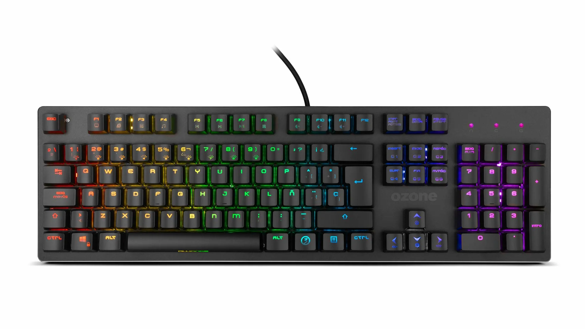 Ozone Gaming Gear Alliance Podświetlana Klawiatura Hybrydowa Czarna
