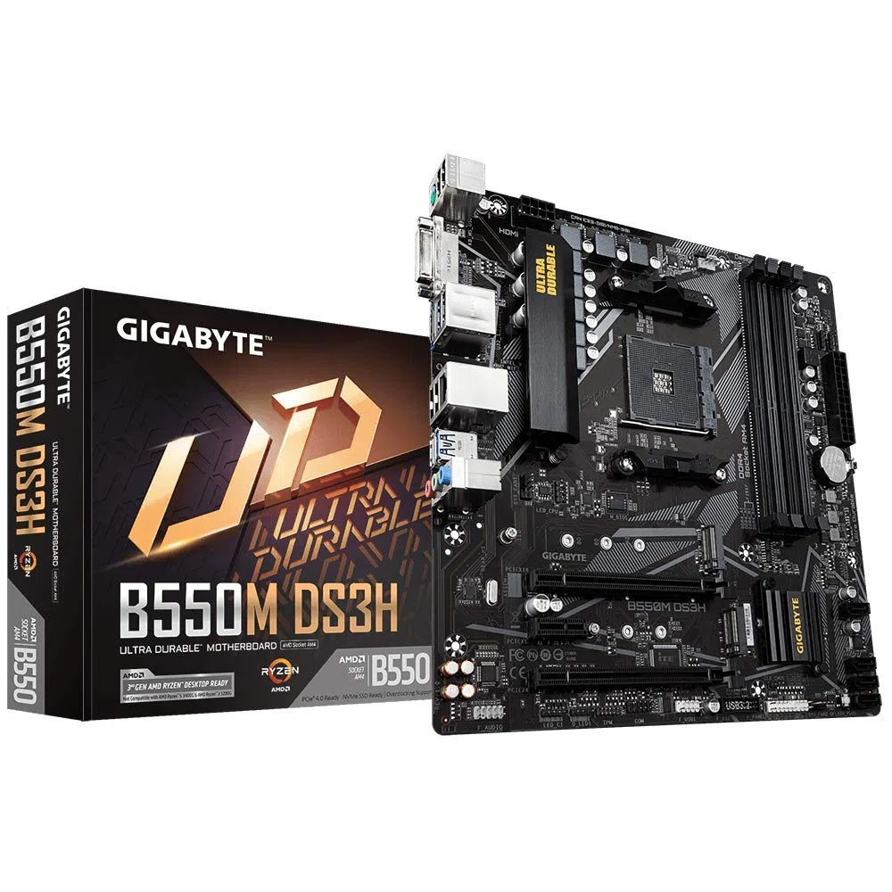 Gigabyte B550M DS3H Płyta Główna, Czarny