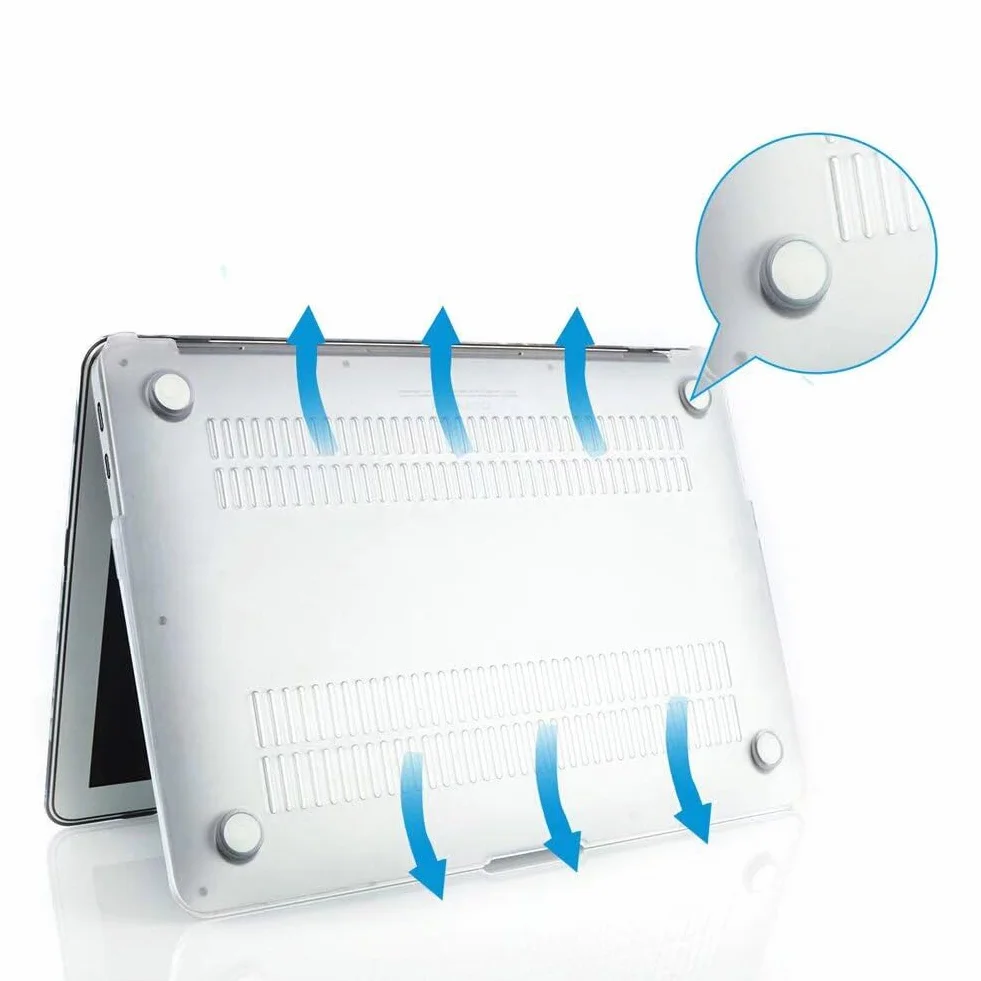 Etui kompatybilne z MacBook Air 34.5 cm z lat 2022, 2024, 2025, M4, A3240, M3, A3113, M2, A2681, z dotykowym identyfikatorem i wyświetlaczem Retina, gumowana, smukła, twarda obudowa ochronna do Air