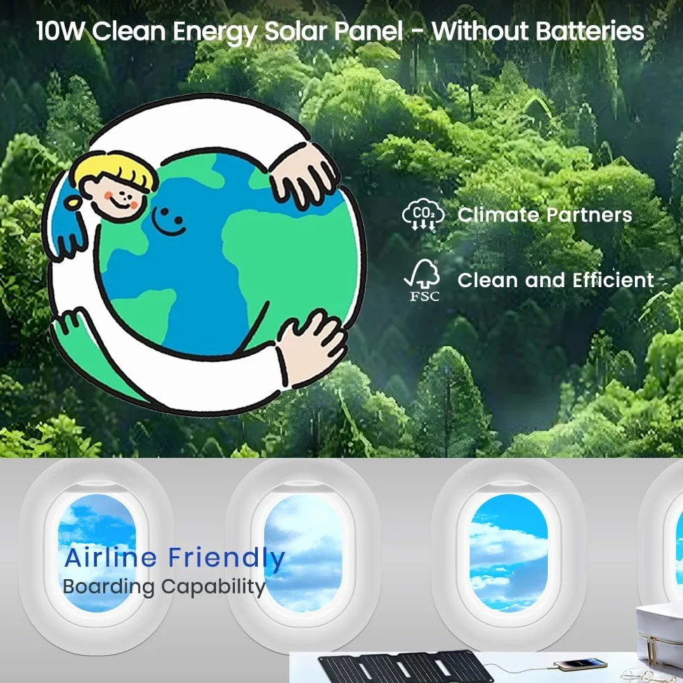 Mini ładowarka solarna, FlexSolar 10 W, panel słoneczny, E-film, IP67, ładowarka kieszonkowa, urządzenia USB, aktualizacja do smartfona, zegarka na rękę, aparat