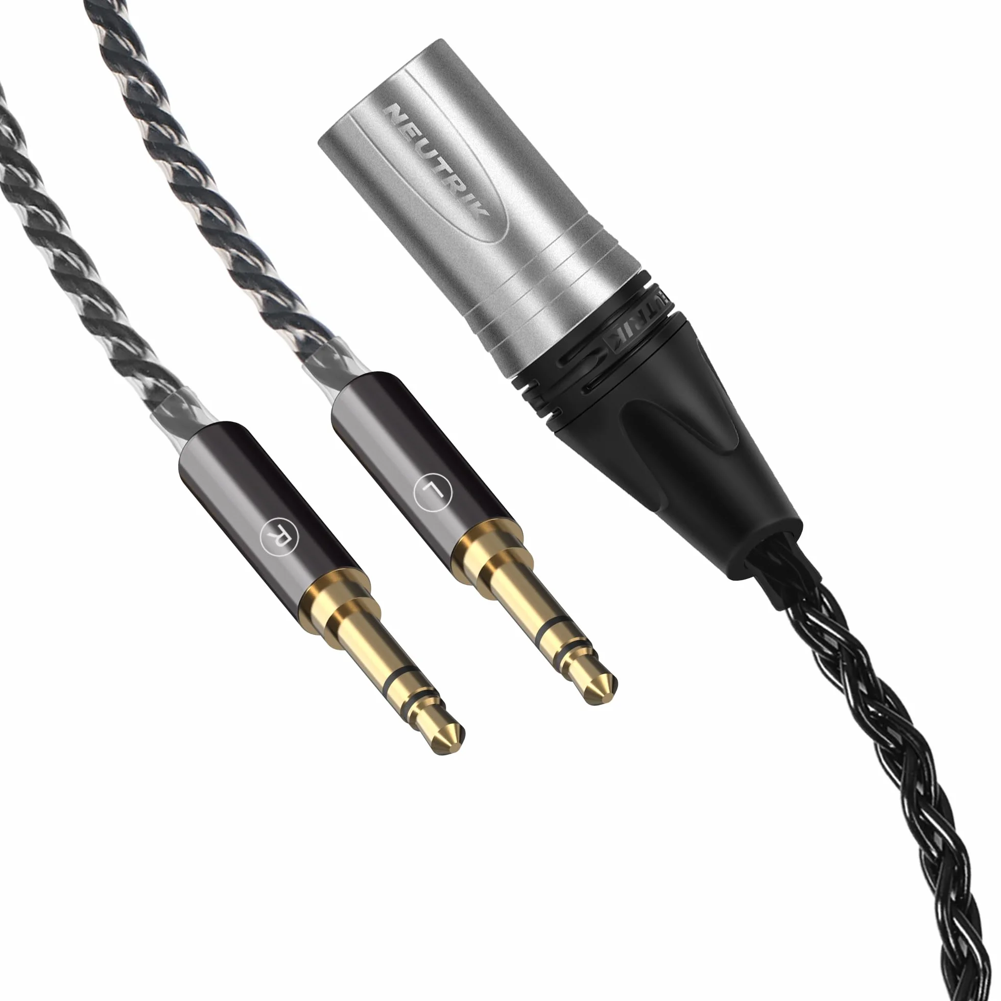 Linkidea Upgrade 6N kabel audiowy dla HIFIMAN Edition XS, SUNDARA, Arya, HE400SE, Ananda, słuchawki Denon AH-D7200, zamienny kabel słuchawkowy (1,5 m/4,9 stóp) (4-polowy złącze XLR)