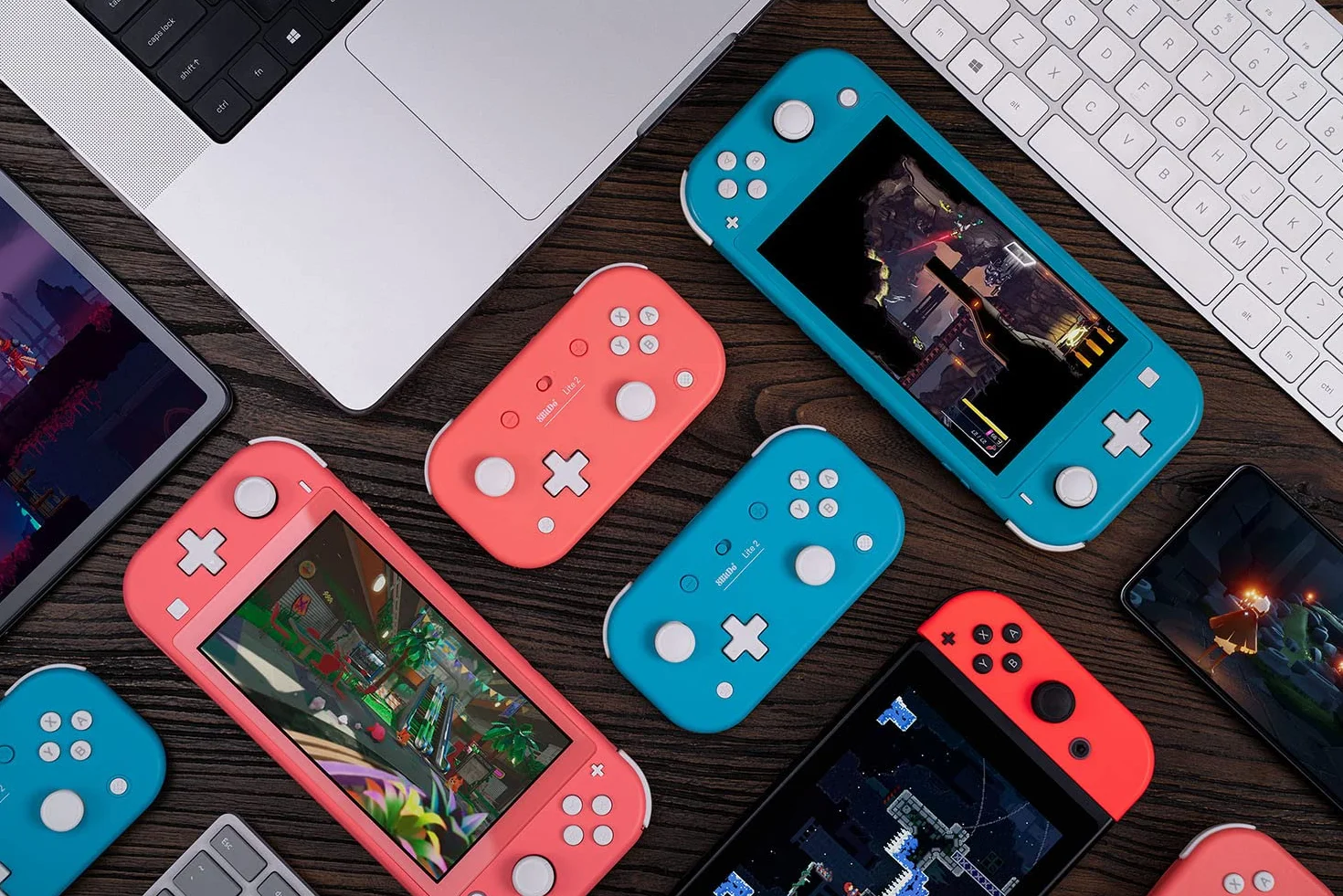 8Bitdo GAMEPAD LITE 2, RET00298 Przełącznik PC ANDROID, wielobarwny