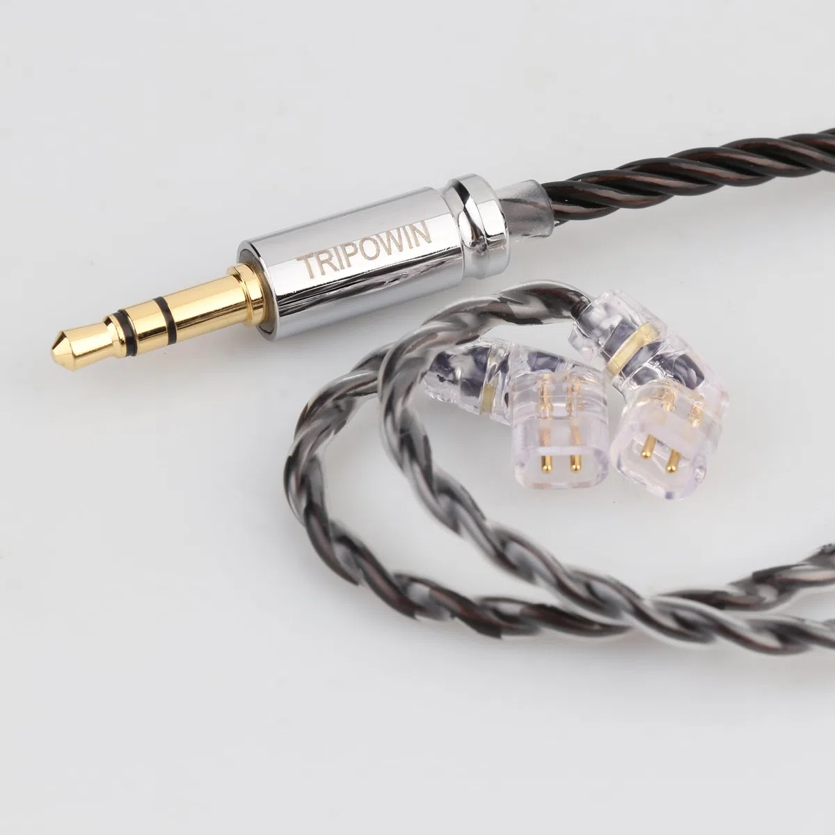 Linsoul Tripowin Mirage Kabel IEM, 30AWG OCC 4N HiFi IEM, ulepszony kabel zamienny, z gniazdem audio 3,5 mm do monitora dousznego, audiofilskiego muzyka (wpuszczany 2-pinowy)