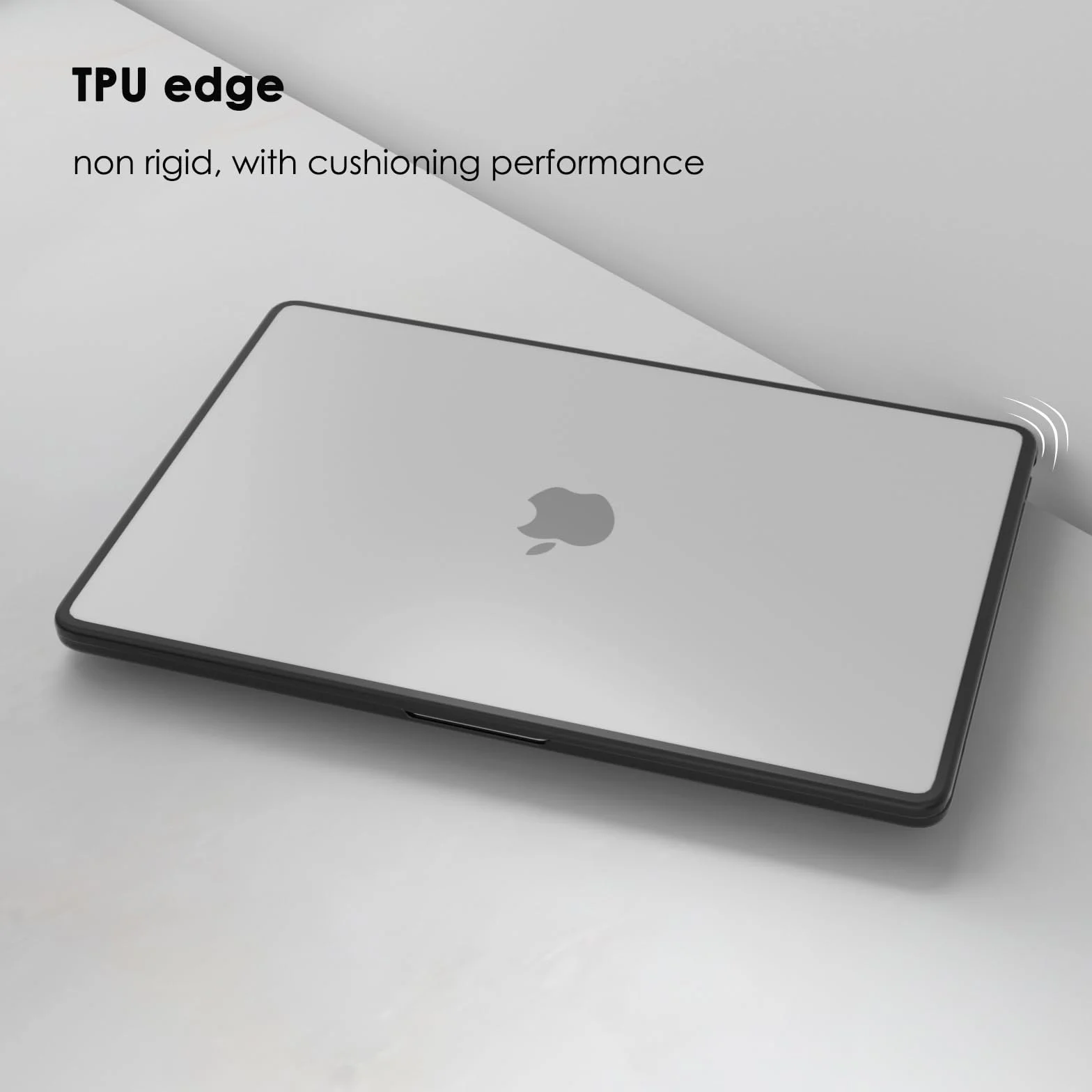 Etui do MacBook Air M3/M2 33.0 cm A3113 A2681 2024 2022 TPU PC matowa przezroczysta czarna