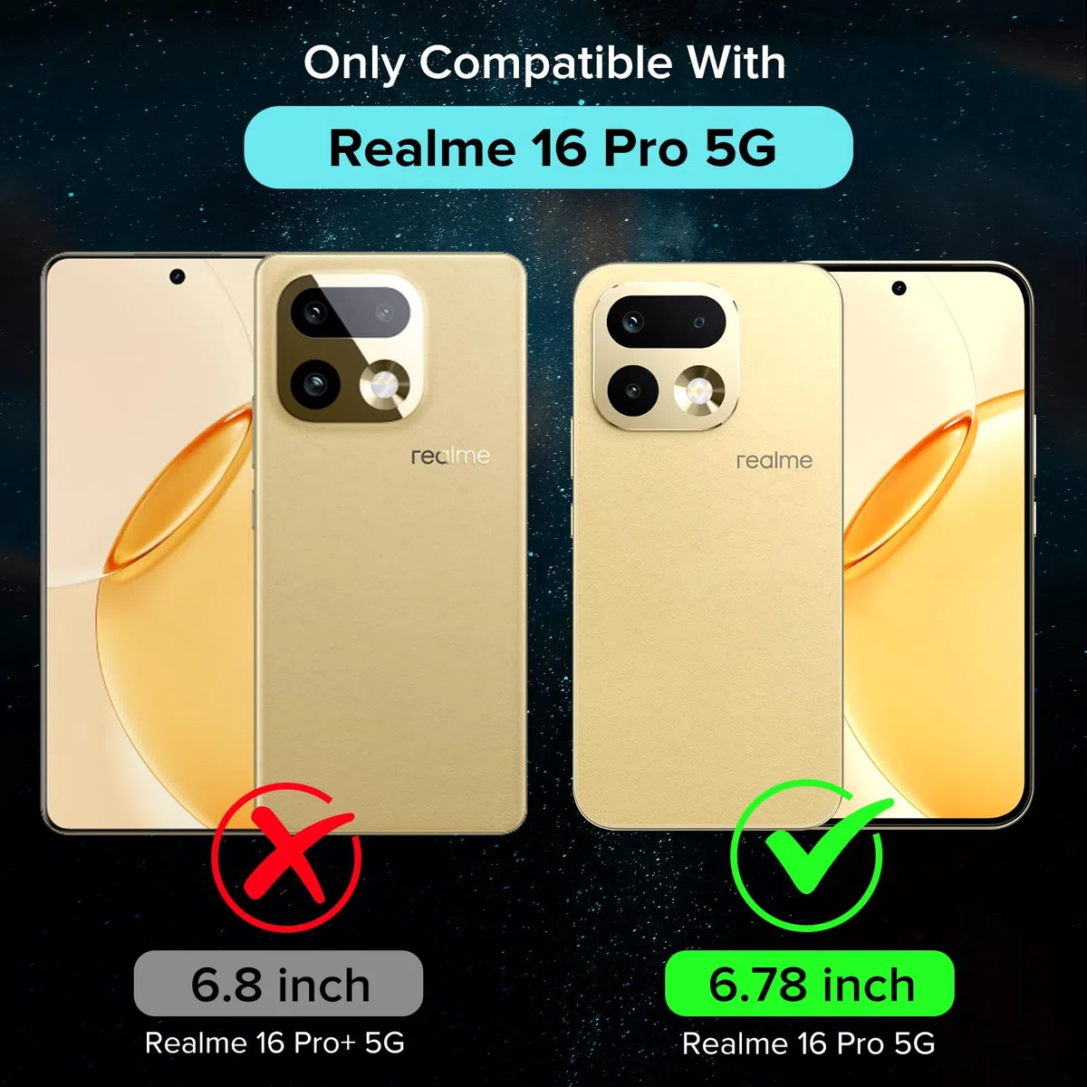 ivoler Szkło Hartowane do Realme 16 Pro 5G, 2 Sztuki Szkła na Ekran + 2 Sztuki na Aparat, Twardość 9H, HD Clear, Odporne na Zarysowania i Bąbelki