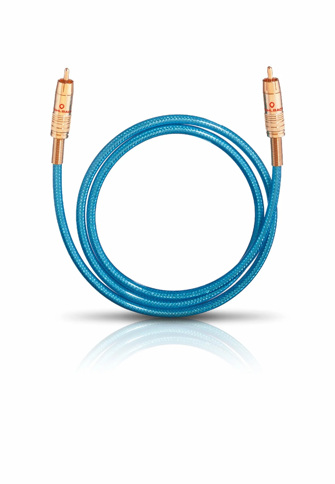 Oehlbach NF 113 DI 50 - cyfrowy kabel audio cinch - wysokiej jakości kabel koncentryczny S/PDIF, wielokrotne ekranowanie, 75 omów - 50 cm - niebieski