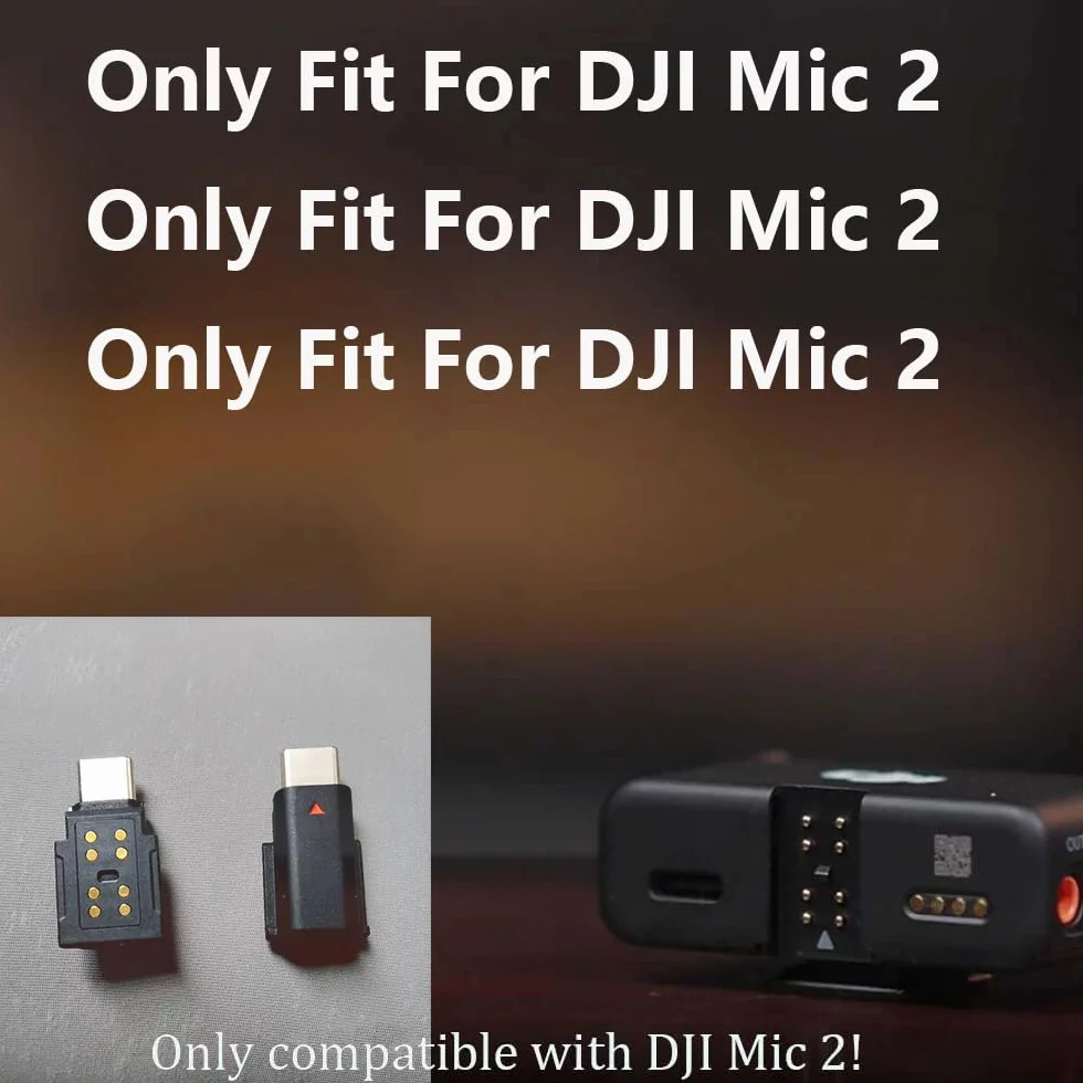 Typ C do adaptera dla DJI Mic 2, USB-C Smartphone/PC/Mac, akcesoria do iPhone 15/16 Android Type-C - kompatybilny z odbiornikiem DJI Mic 2