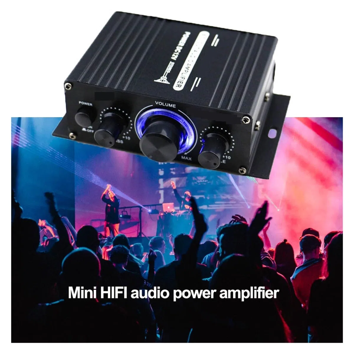 Mini Cyfrowy Wzmacniacz Samochodowy Audio Niebieskie Światło Stereofoniczny Wzmacniacz Audio Do Kina Domowego Klubowa Muzyka Imprezowa Precyzyjne Strojenie