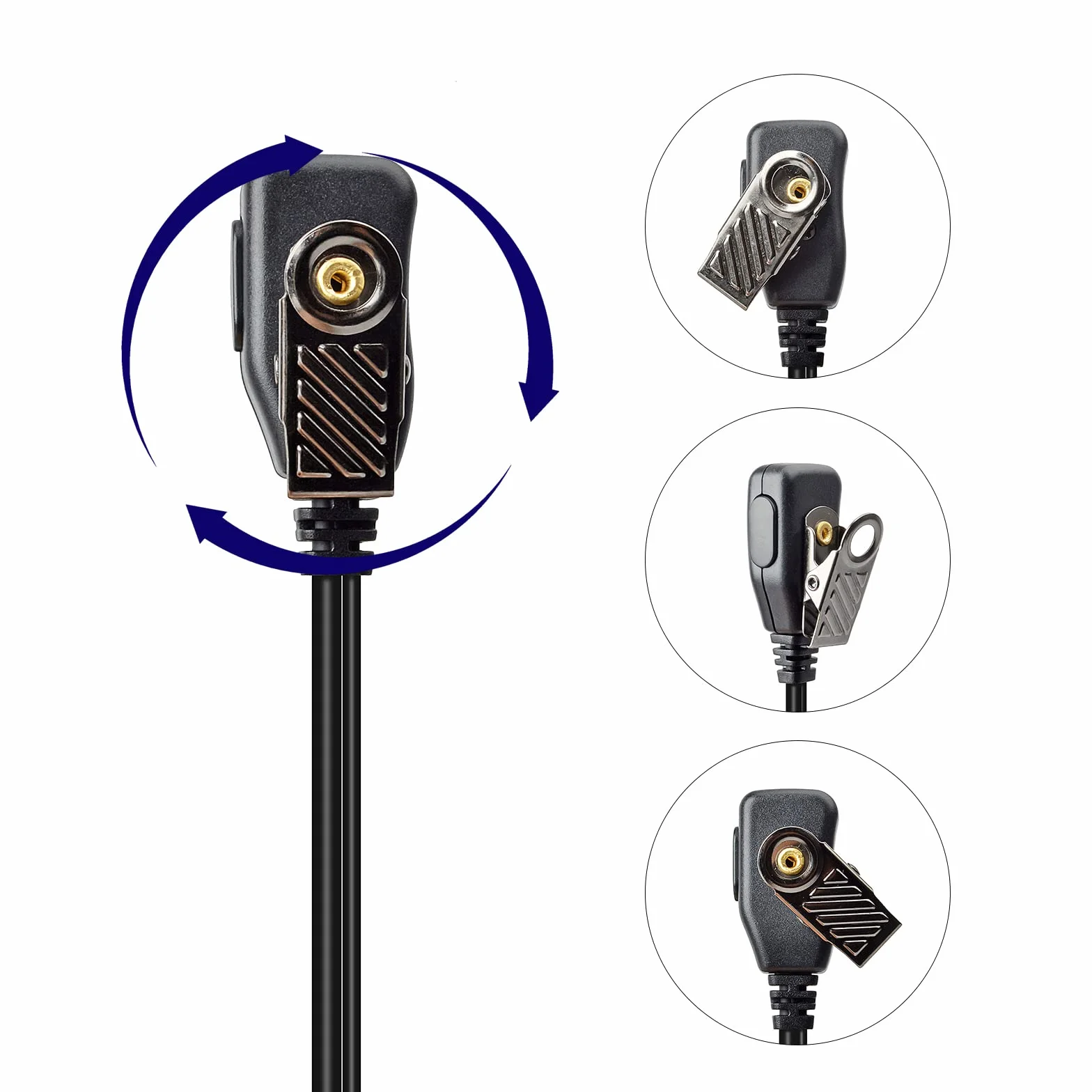 UAYESOK Słuchawki Walkie Talkie 1 pin, 2,5 mm Jack Radio zestaw słuchawkowy w kształcie litery G, miękkie nauszniki, słuchawki bezpieczeństwa do motorola Talkabout TLKR T92 H20 PMR446 T60 T80 T82