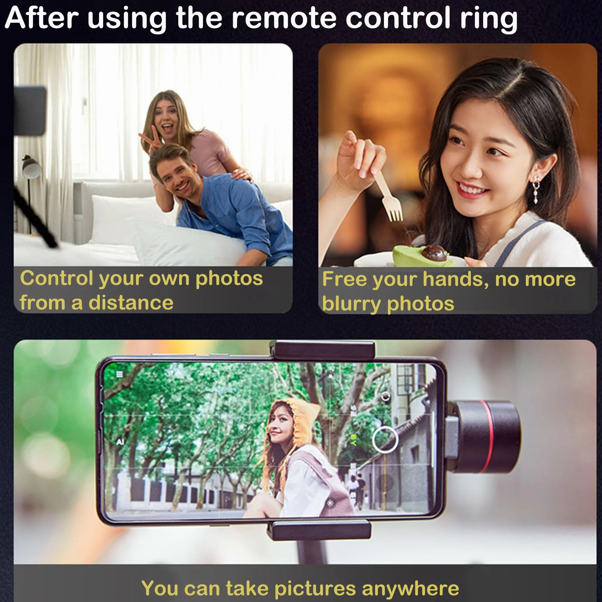 Remote Finger Scroller Remote eBook Bluetooth Scrolling Finger Page Turner, Page Turner ， Pilot Bluetooth ， Kompatybilny z iPhone, Ipad, Android (Obsidian Black)