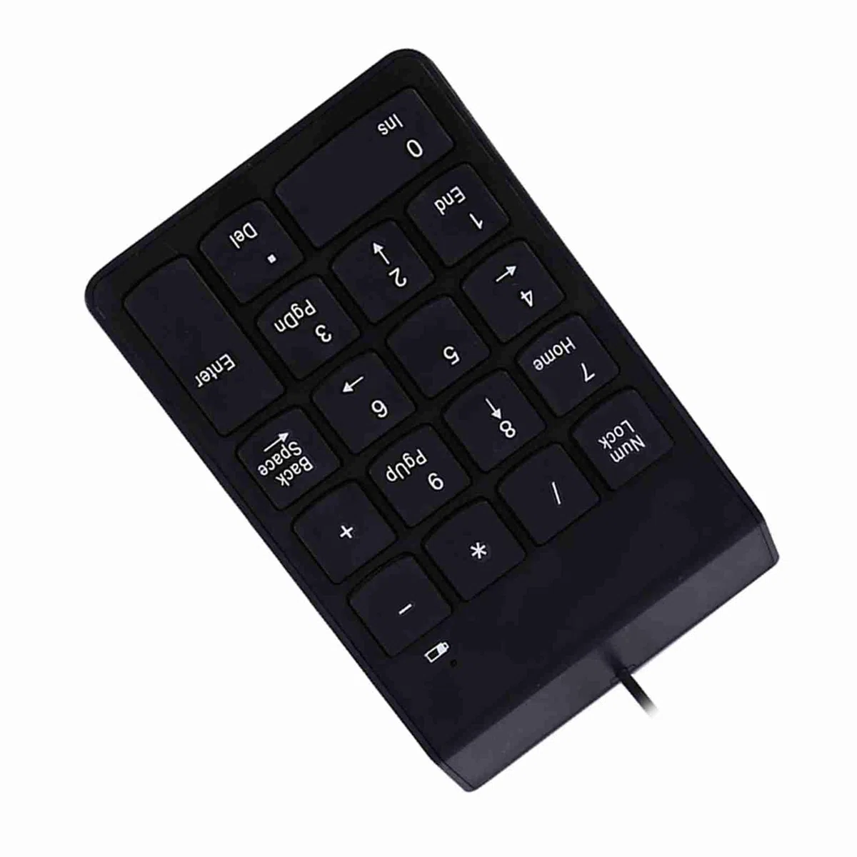 Generic Klawiatura Numeryczna Mini USB 18 Klawiszy Odporny na Zalanie do Laptopa Komputer Stacjonarny Pro Materiał ABS Czarny 1 szt.