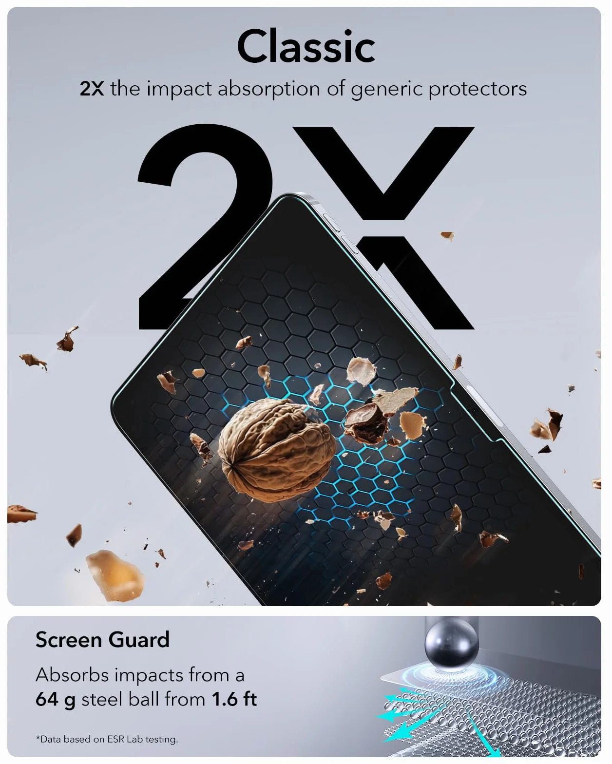 ESR 2 sztuki folia ochronna dla iPad Pro 13 cali M5/M4 (2025/2024), ochrona wyświetlacza z ultrapasującą podstawą, twardość 9H, odporna na zarysowania, HD klarowność, bez kurzu i pęcherzyków, wsparcie