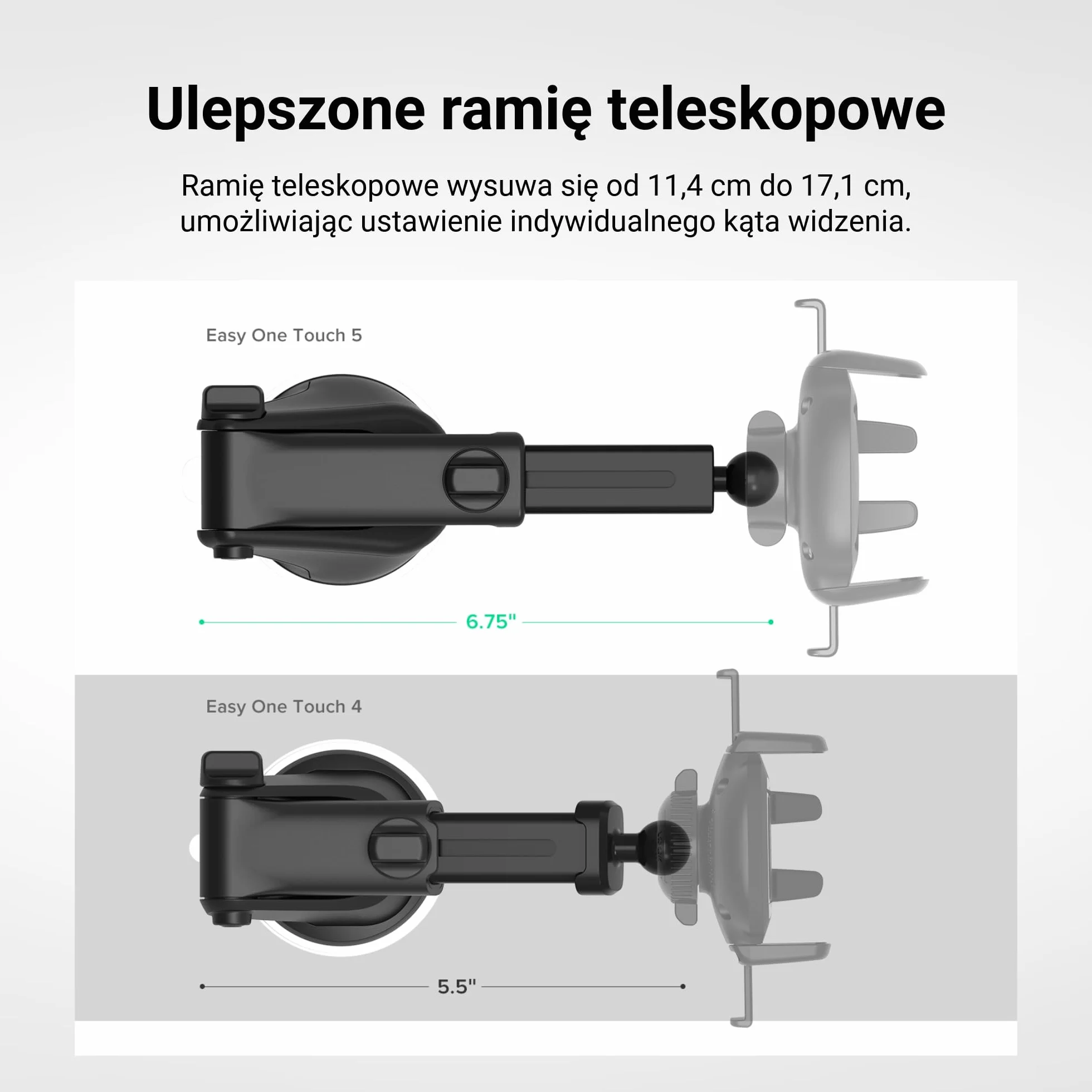 Iottie One Touch 5 Uchwyt na Telefon do Samochodu, Czarny, Dash