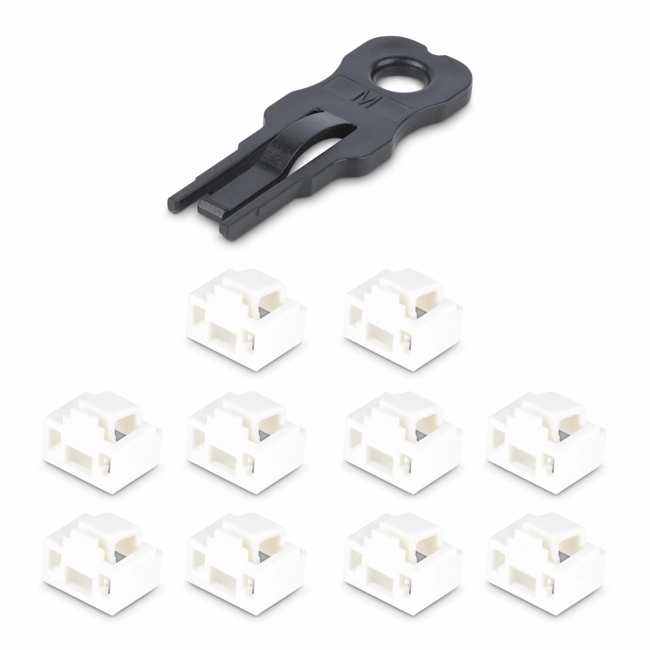 StarTech.com Blokady portów RJ45 10 sztuk z kluczem bezpieczeństwa blokowanie portów osłona przeciwpyłowa ochraniacz Ethernet