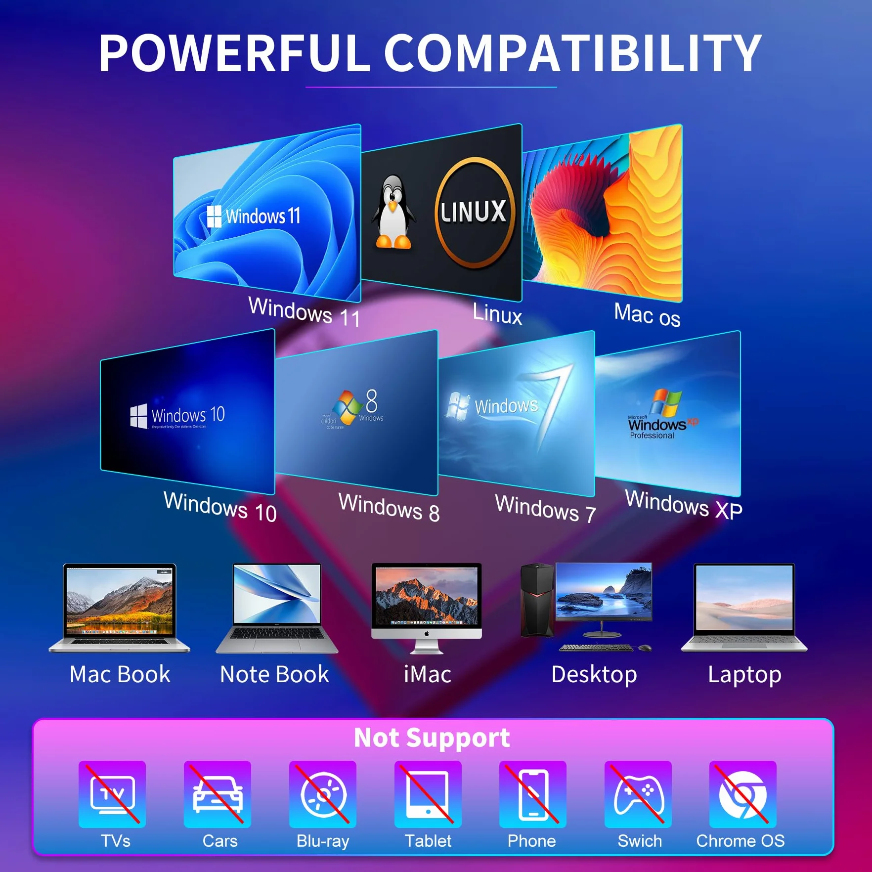 BHHB Zewnętrzne napędy CD/DVD, zewnętrzny napęd CD/DVD+/-RW USB 3.0, nagrywarka CD, czytnik DVD, kompatybilny z laptopami, komputerami stacjonarnymi, komputerami Mac, Windows 11/10/8/7 (ultracienki)