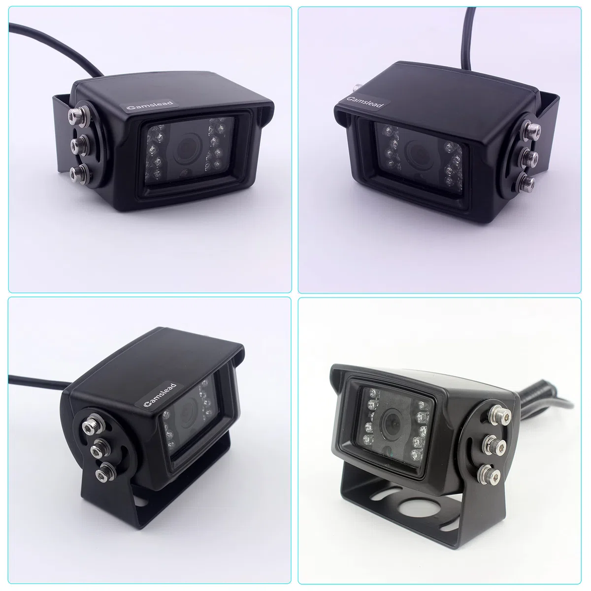 10-calowy monitor System kamery cofania 1080P Rejestrator DVR Obsługa karty SD 256 GB 4-kanałowe wejście Quad Split Screen Kamera cofania 1080P do przyczepy ciężarówki RV Caravan
