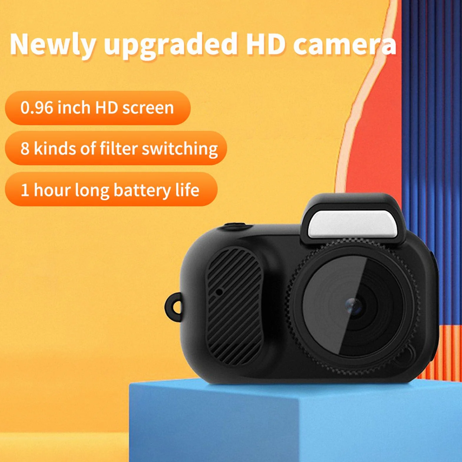 Mini Aparat Cyfrowy, 0. 96 Cali Ekran HD 1080P Mała Kamera Wideo, Przenośna Kamera Akcji dla Dzieci 180 MAH